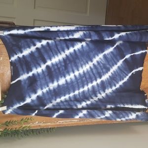 Flowy Tie Dyed Midi Skirt